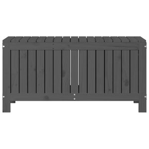 Cassetta portaoggetti per mobili da giardino 108 x 42,5 x 54 cm in legno di pino grigio 02_0013076