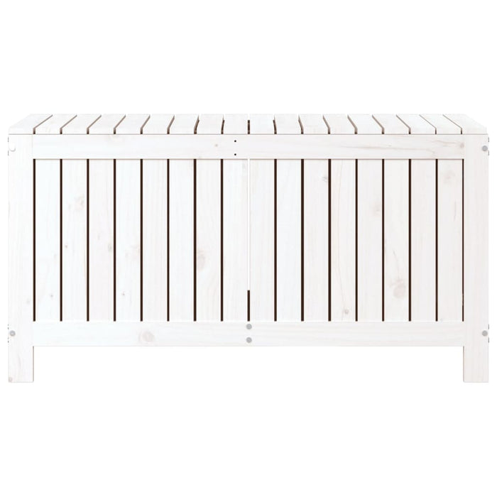 Contenitore da Giardino Bianco 115x49x60 cm Legno Massello Pino cod mxl 70865