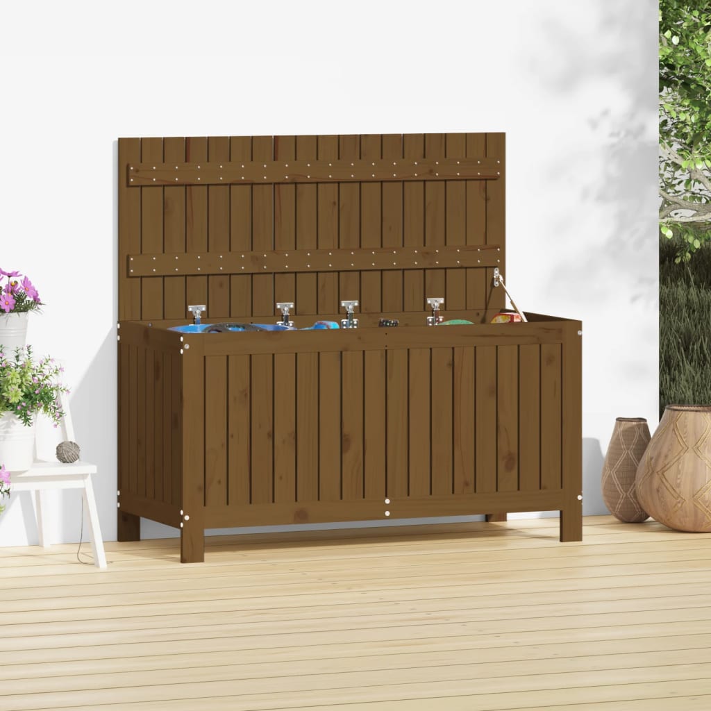 Contenitore da Giardino Ambra 115x49x60 cm Legno Massello Pino 823839