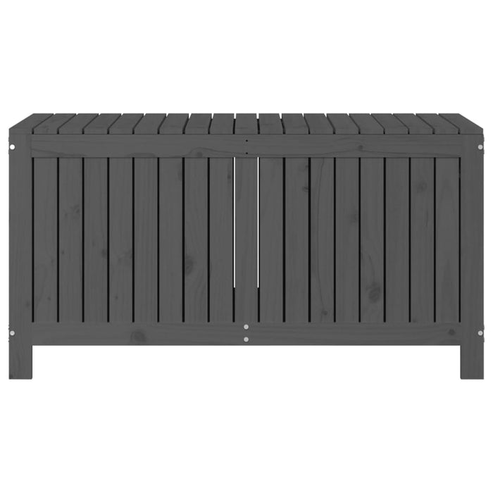 Contenitore da Giardino Grigio 121x55x64 cm Legno Massello Pino cod mxl 70788