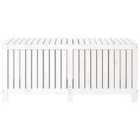 Contenitore da Giardino-Cassapanche da esterno Bianco 147x68x64 cm Legno Massello Pino