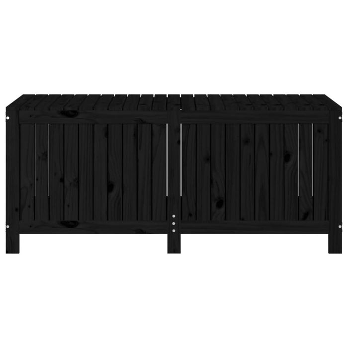 Contenitore da Giardino Nero 147x68x64cm Legno Massello di Pino cod mxl 77994