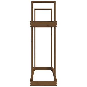 Portalegna-Scaffale per Legna Ambra 110x35x108,5 cm in Legno Massello di Pino