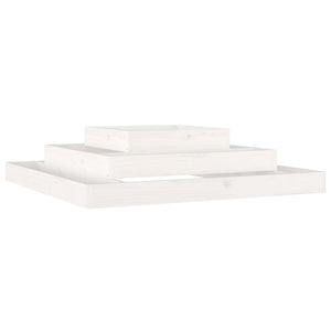 Fioriera Bianca 110x110x27 cm in Legno Massello di Pino