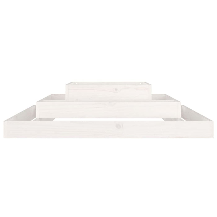 Fioriera Bianca 110x110x27 cm in Legno Massello di Pino