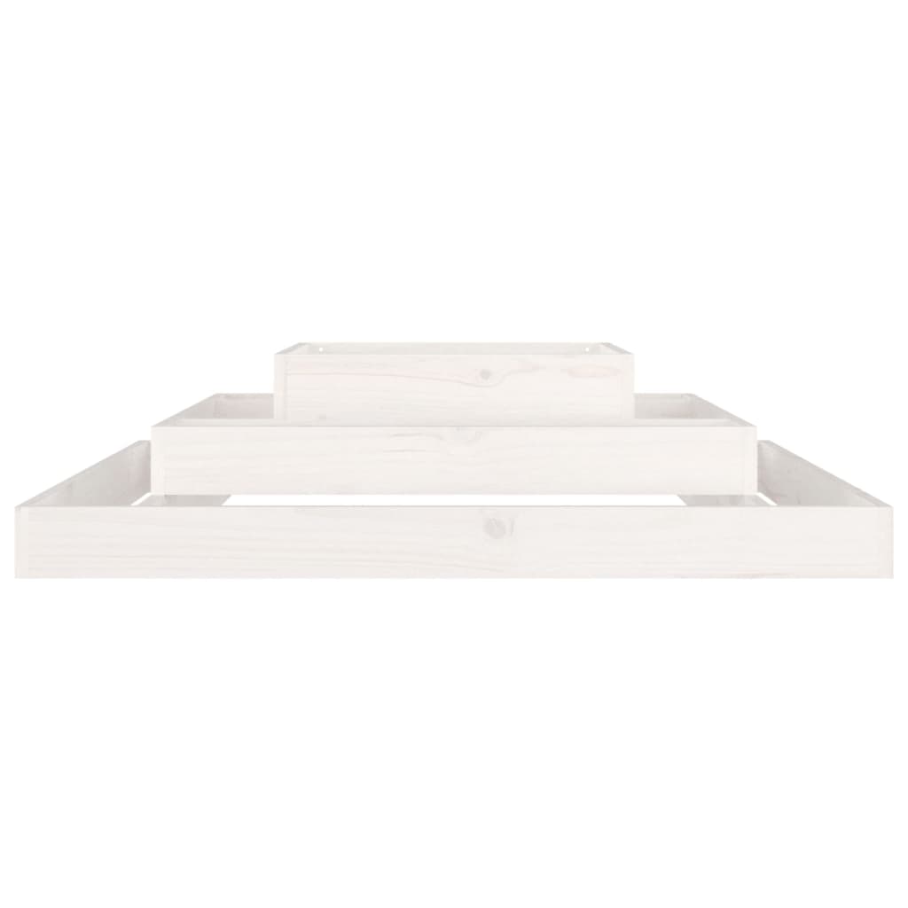 Vassoio per fioriera aiuola rialzata piante fiori terrazza giardino 110 x 110 x 27 cm legno massiccio di pino bianco 02_0037309