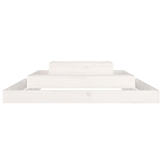 Vassoio per fioriera aiuola rialzata piante fiori terrazza giardino 110 x 110 x 27 cm legno massiccio di pino bianco 02_0037309