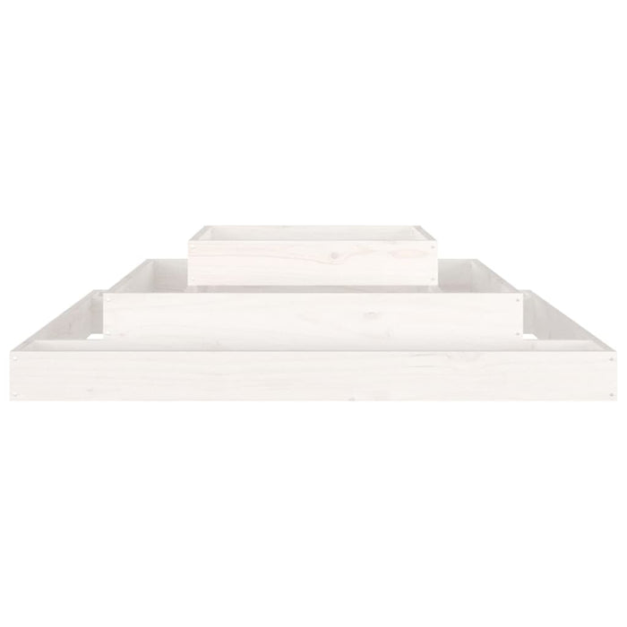 Vassoio per fioriera aiuola rialzata piante fiori terrazza giardino 110 x 110 x 27 cm legno massiccio di pino bianco 02_0037309