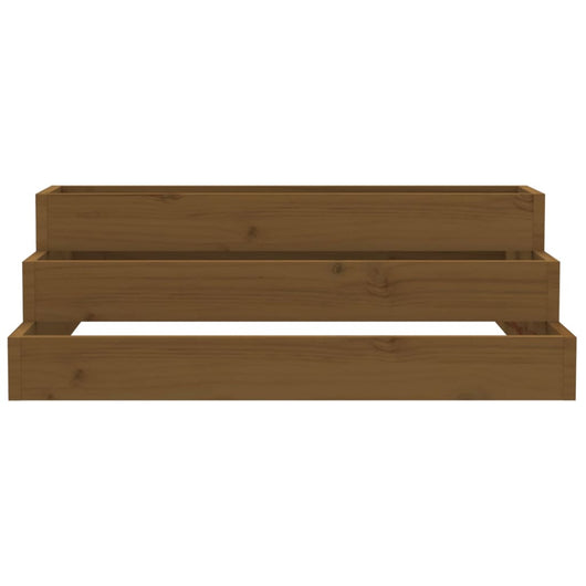 Vassoio per fioriera aiuola rialzata piante fiori terrazza giardino 80 x 80 x 27 cm legno massello di pino marrone 02_0037903