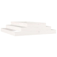 Fioriera-Vaso-Contenitore per Piante Bianca 110x110x27 cm in Legno Massello di Pino 546107