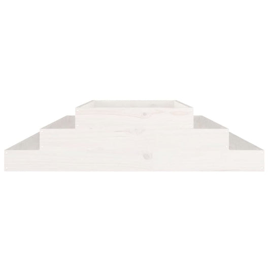 Vassoio per fioriera aiuola rialzata piante fiori terrazza giardino 110 x 110 x 27 cm legno massiccio di pino bianco 02_0037308