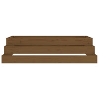 Fioriera Marrone Ambra 110x110x27 cm in Legno Massello di Pino