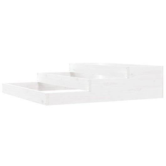 Vassoio per fioriera aiuola rialzata piante fiori terrazza giardino 107 x 107 x 27 cm legno massiccio di pino bianco 02_0037294