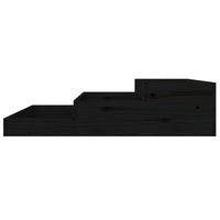 Vassoio per fioriera aiuola rialzata piante fiori terrazza giardino 107 x 107 x 27 cm legno massiccio di pino nero 02_0037296