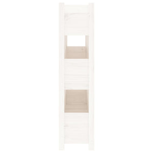 Fioriera Bianca 112x25x104,5 cm in Legno Massello di Pino