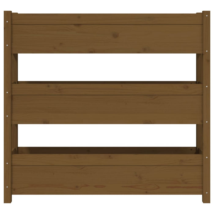 Fioriera Marrone Ambra 112x25x104,5cm in Legno Massello di Pino