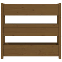 Vassoio per fioriera aiuola rialzata piante fiori terrazza giardino 112 x 25 x 104,5 cm legno massello di pino marrone 02_0037396