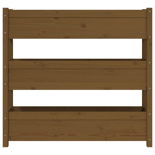 Vassoio per fioriera aiuola rialzata piante fiori terrazza giardino 112 x 25 x 104,5 cm legno massello di pino marrone 02_0037396