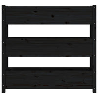 Fioriera Nera 112x25x104,5 cm in Legno Massello di Pino