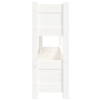 Fioriera Bianca 112x25x66 cm in Legno Massello di Pino