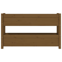 Fioriera Marrone Ambra 112x25x66 cm in Legno Massello di Pino