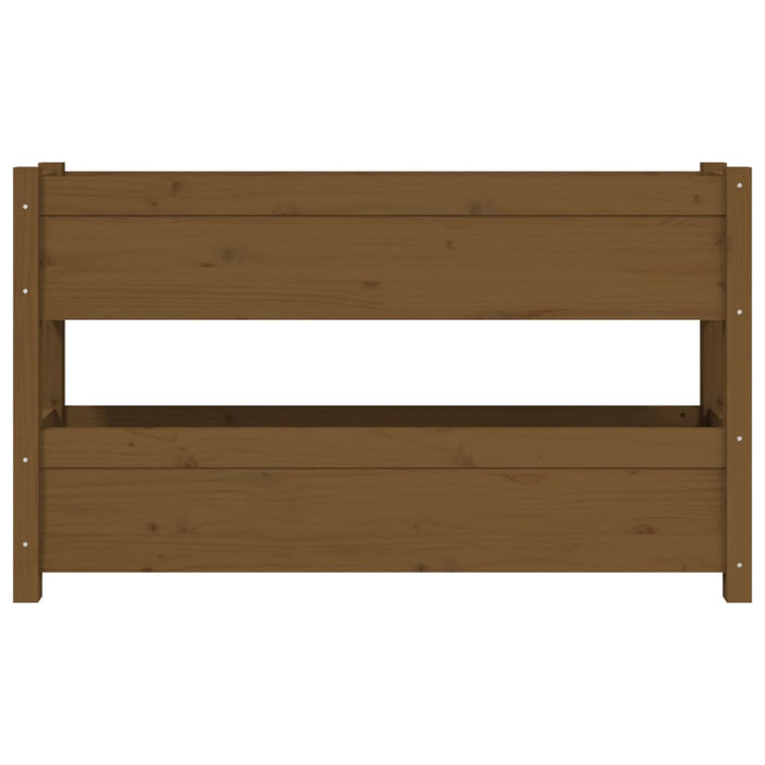 Fioriera Marrone Ambra 112x25x66 cm in Legno Massello di Pino