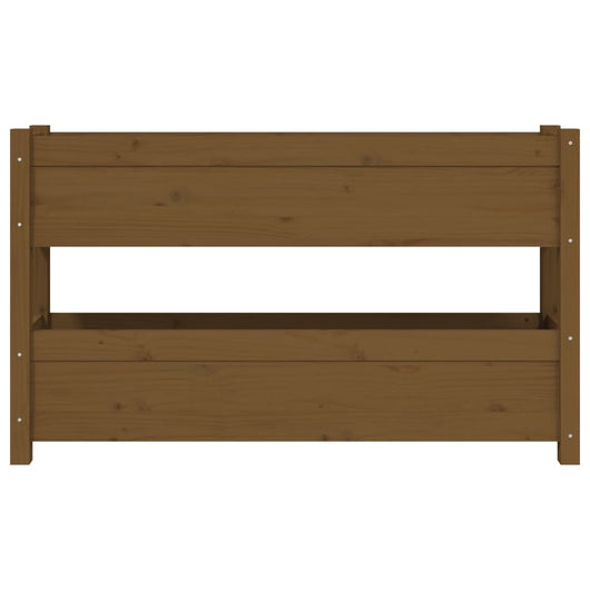 Vassoio per fioriera aiuola rialzata piante fiori terrazza giardino 112 x 25 x 66 cm legno massello di pino marrone 02_0037401