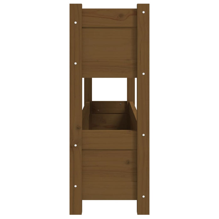 Fioriera Marrone Ambra 112x25x66 cm in Legno Massello di Pino