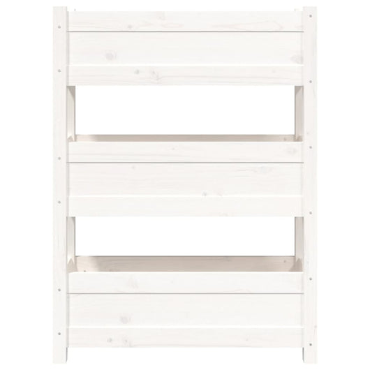 Vassoio per fioriera aiuola rialzata piante fiori terrazza giardino 77 x 25 x 104,5 cm legno massiccio di pino bianco 02_0037845
