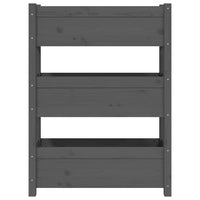 Fioriera-Vaso da Esterno-Contenitore per Piante Grigia 77x25x104,5 cm in Legno Massello di Pino