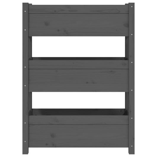 Vassoio per fioriera aiuola rialzata piante fiori terrazza giardino 77 x 25 x 104,5 cm legno massello di pino grigio 02_0037846