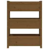 Fioriera Marrone Ambra 77x25x104,5 cm in Legno Massello di Pino 823937