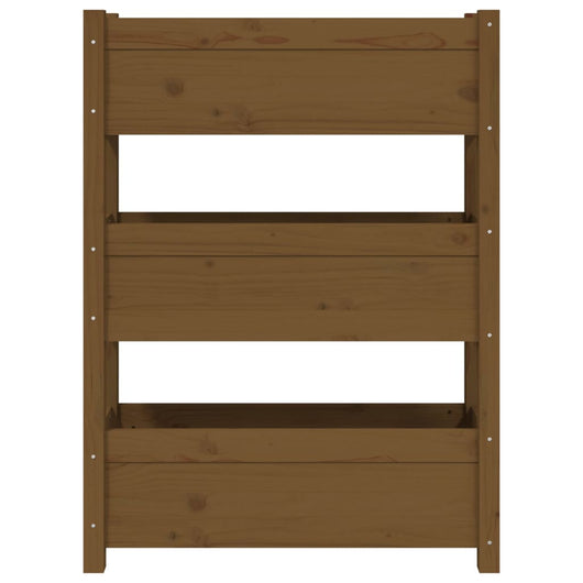 Vassoio per fioriera aiuola rialzata piante fiori terrazza giardino 77 x 25 x 104,5 cm legno massello di pino marrone 02_0037847