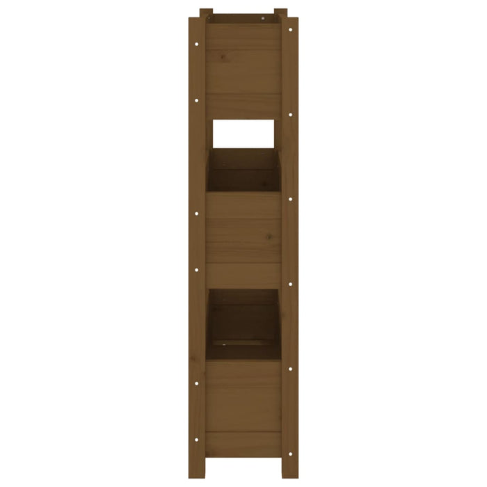 Fioriera Marrone Ambra 77x25x104,5 cm in Legno Massello di Pino 823937