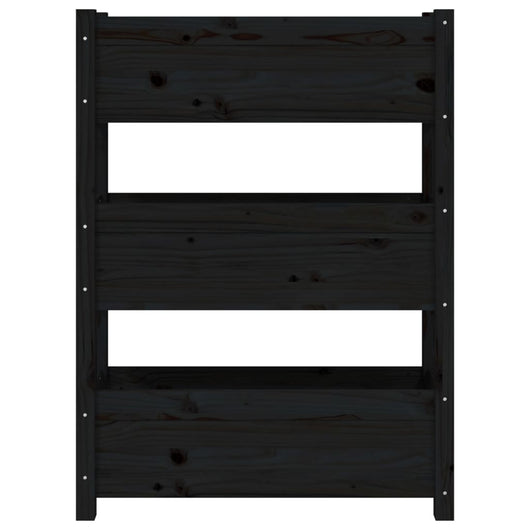 Vassoio per fioriera aiuola rialzata piante fiori terrazza giardino 77 x 25 x 104,5 cm legno massiccio di pino nero 02_0037848
