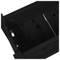 Fioriera Nera 77x25x104,5 cm in Legno Massello di Pino 823938