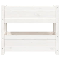 Fioriera Bianca 77x25x66 cm in Legno Massello di Pino 823942