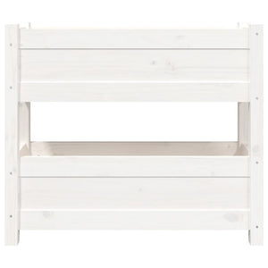 Fioriera Bianca 77x25x66 cm in Legno Massello di Pino 823942