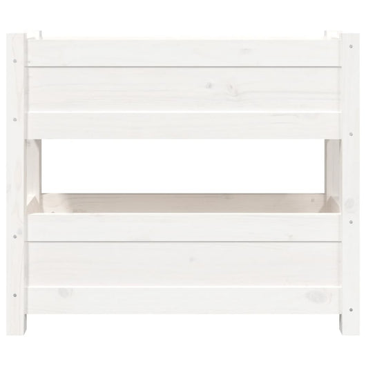 Vassoio per fioriera aiuola rialzata piante fiori terrazza giardino 77 x 25 x 66 cm legno massiccio di pino bianco 02_0037850