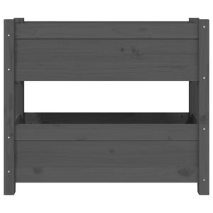 Vassoio per fioriera aiuola rialzata piante fiori terrazza giardino 77 x 25 x 66 cm legno massello di pino grigio 02_0037851