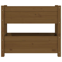 Fioriera Marrone Ambra 77x25x66 cm in Legno Massello di Pino