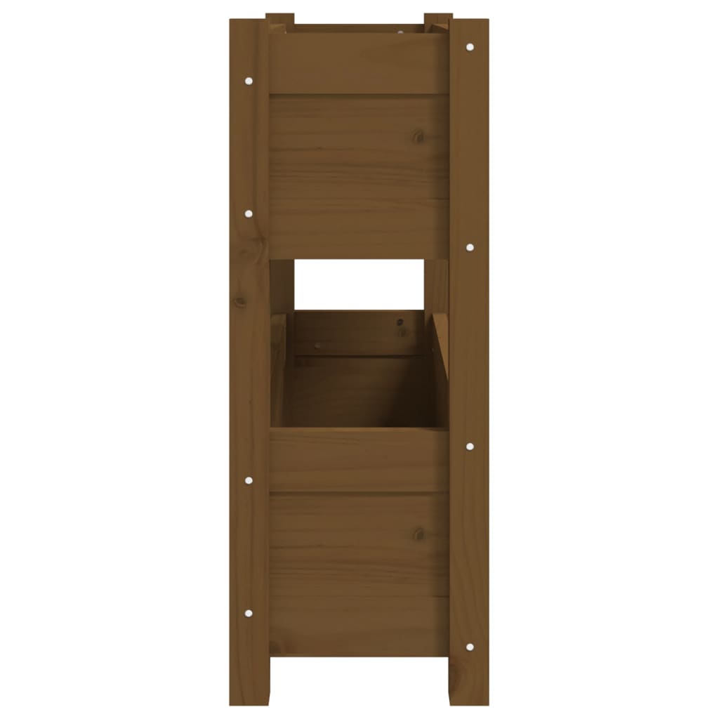 Fioriera Marrone Ambra 77x25x66 cm in Legno Massello di Pino