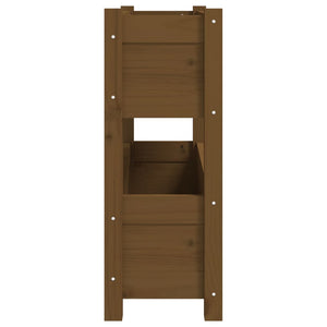 Fioriera Marrone Ambra 77x25x66 cm in Legno Massello di Pino