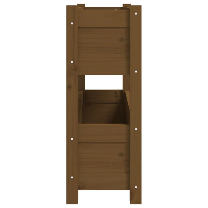 Fioriera Marrone Ambra 77x25x66 cm in Legno Massello di Pino