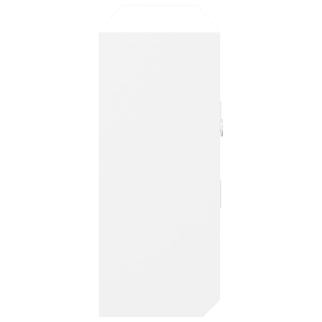 Armadietto per Chiavi Bianco 40x8,5x20 cm in Legno e Acciaio cod mxl 49025