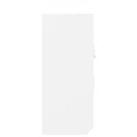 Armadietto per Chiavi Bianco 40x8,5x20 cm in Legno e Acciaio cod mxl 49025