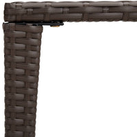 Tavolini Impilabili 3 pz Marroni in Polyrattan 319385