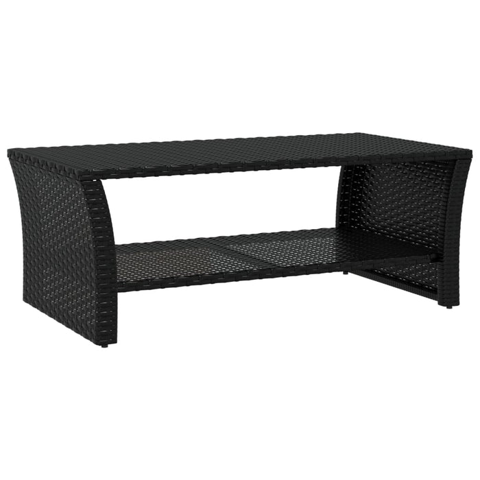 Tavolino Nero 100x50x40 cm in Polyrattan 319390