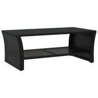 Tavolino Nero 100x50x40 cm in Polyrattancod mxl 106084