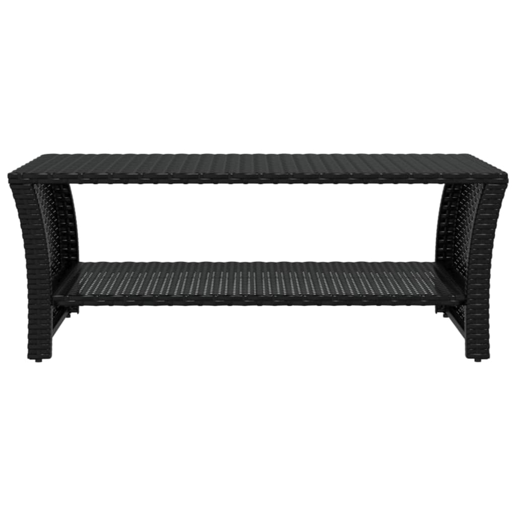 Tavolino Nero 100x50x40 cm in Polyrattancod mxl 106084